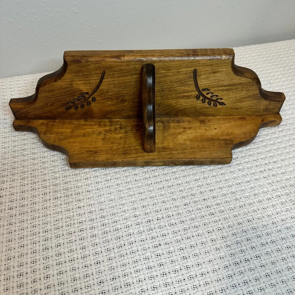 Wall Shelf Brown Wood Wheat Carved Rustic Decor Vintage Farmhouse 16x6 Natural